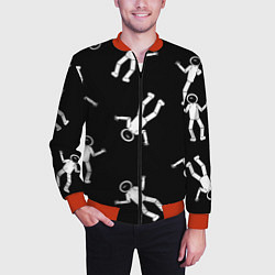 Бомбер мужской День космонавтики, цвет: 3D-красный — фото 2