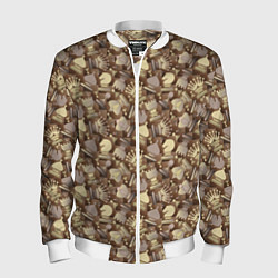 Бомбер мужской Шахматный Король - Chess, цвет: 3D-белый