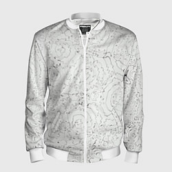 Мужской бомбер Хаотичная черно-белая рябь - узор Хуф и Ся