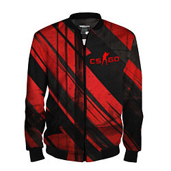 Бомбер мужской CS GO black and red, цвет: 3D-черный