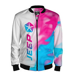 Бомбер мужской Jeep neon gradient style: по-вертикали, цвет: 3D-черный