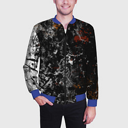 Бомбер мужской Граффити абстрактный рисунок, цвет: 3D-синий — фото 2