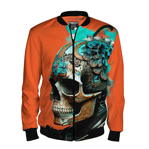 Мужской бомбер Art skull - irezumi - Japan / 3D-Черный – фото 1