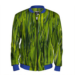 Бомбер мужской Ландшафт зелень, цвет: 3D-синий