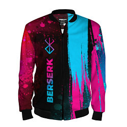 Бомбер мужской Berserk - neon gradient: по-вертикали, цвет: 3D-черный