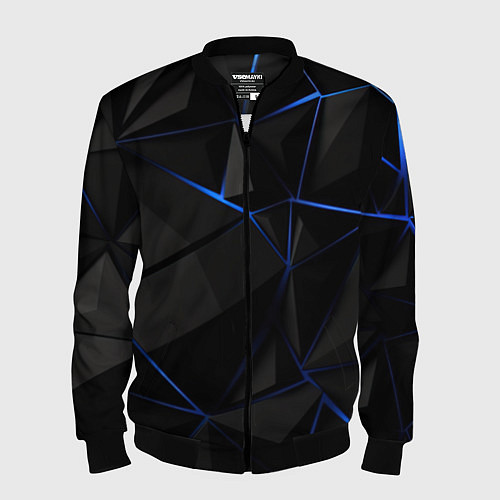 Мужской бомбер Black blue style / 3D-Черный – фото 1