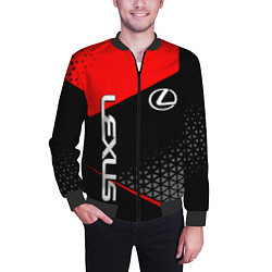 Бомбер мужской Lexus - red sportwear, цвет: 3D-черный — фото 2