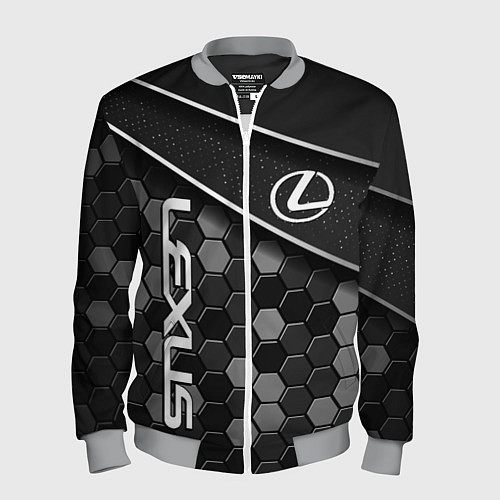 Мужской бомбер Lexus - Строгий технологичный / 3D-Меланж – фото 1