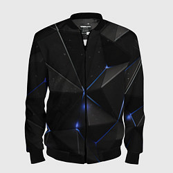 Бомбер мужской Black geometry texture, цвет: 3D-черный