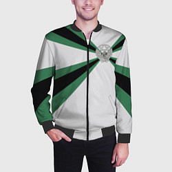 Бомбер мужской Железнодорожные войска, цвет: 3D-черный — фото 2