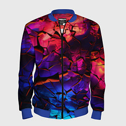 Бомбер мужской Светящаяся Земля, цвет: 3D-синий