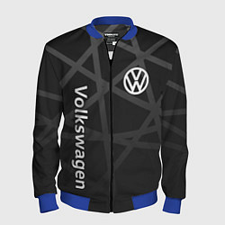 Бомбер мужской Volkswagen - classic black, цвет: 3D-синий