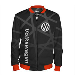 Бомбер мужской Volkswagen - classic black, цвет: 3D-красный