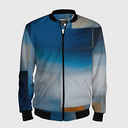 Бомбер мужской Синяя палитра, цвет: 3D-черный