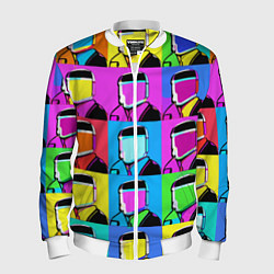 Бомбер мужской Pop art - abstraction - vogue, цвет: 3D-белый