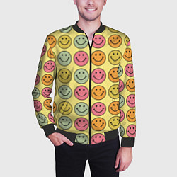 Бомбер мужской Smiley, цвет: 3D-черный — фото 2