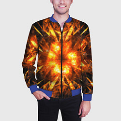 Бомбер мужской Fire abstract, цвет: 3D-синий — фото 2