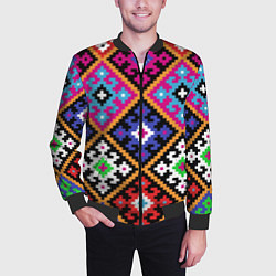 Бомбер мужской Колорит, цвет: 3D-черный — фото 2