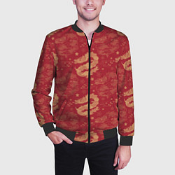 Бомбер мужской The chinese dragon pattern, цвет: 3D-черный — фото 2