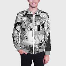 Бомбер мужской Человек Бензопила манга, цвет: 3D-меланж — фото 2