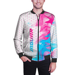 Бомбер мужской Jaguar neon gradient style: по-вертикали, цвет: 3D-черный — фото 2