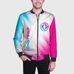 Бомбер мужской Dongfeng neon gradient style: надпись, символ, цвет: 3D-черный — фото 2