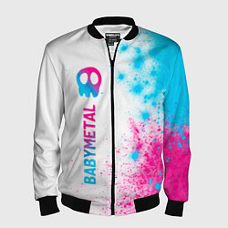 Бомбер мужской Babymetal neon gradient style: по-вертикали, цвет: 3D-черный