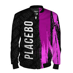 Бомбер мужской Placebo rock legends по-вертикали, цвет: 3D-черный