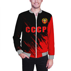 Бомбер мужской СССР герб брызги красок, цвет: 3D-меланж — фото 2