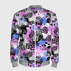 Бомбер мужской Multicolored wild cats, цвет: 3D-меланж