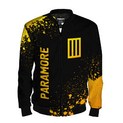 Бомбер мужской Paramore - gold gradient вертикально, цвет: 3D-черный