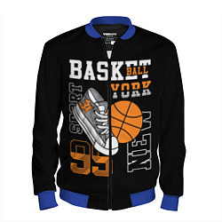 Бомбер мужской Basketball New York, цвет: 3D-синий