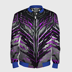 Бомбер мужской Киберпанк доспех фиолетовый, цвет: 3D-синий