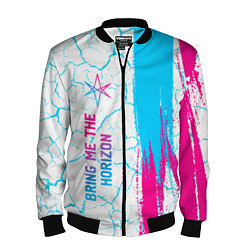 Мужской бомбер Bring Me the Horizon neon gradient style по-вертик