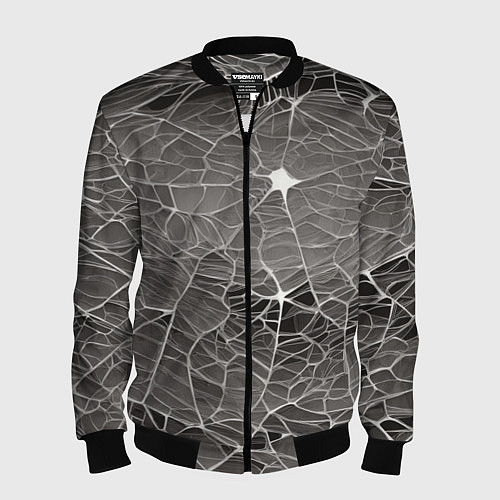 Мужской бомбер Паутина паука / 3D-Черный – фото 1