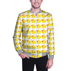 Бомбер мужской Семейка желтых резиновых уточек, цвет: 3D-меланж — фото 2