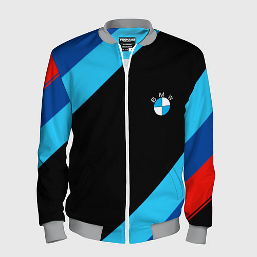 Мужской бомбер BMW line / 3D-Меланж – фото 1