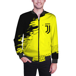 Бомбер мужской Juventus спортивные краски, цвет: 3D-черный — фото 2