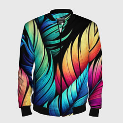 Мужской бомбер Color feathers - neon
