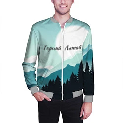 Бомбер мужской Горный Алтай пейзаж, цвет: 3D-меланж — фото 2
