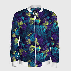 Бомбер мужской Abstract vector pattern, цвет: 3D-белый
