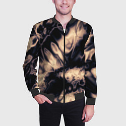 Бомбер мужской Абстракция шёлк, цвет: 3D-черный — фото 2