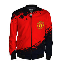 Бомбер мужской Manchester United colors sport, цвет: 3D-черный