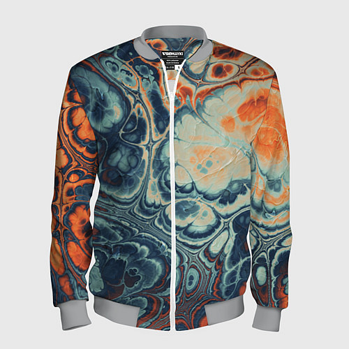 Мужской бомбер Абстрактный разноцветный узор / 3D-Меланж – фото 1