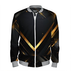 Бомбер мужской Gold luxury black abstract, цвет: 3D-меланж