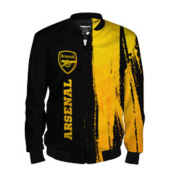 Мужской бомбер Arsenal - gold gradient по-вертикали