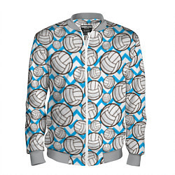 Бомбер мужской Мячи волейбольные паттерн, цвет: 3D-меланж
