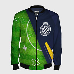 Бомбер мужской Club Brugge football field, цвет: 3D-черный