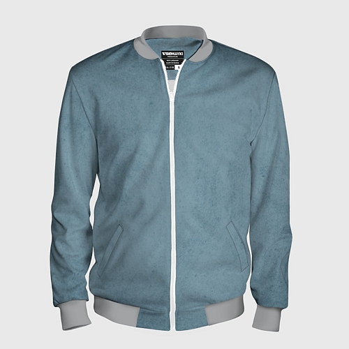 Мужской бомбер Бирюзовый флёр / 3D-Меланж – фото 1