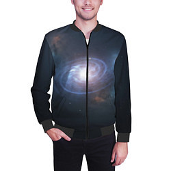 Бомбер мужской Спиральная галактика, цвет: 3D-черный — фото 2